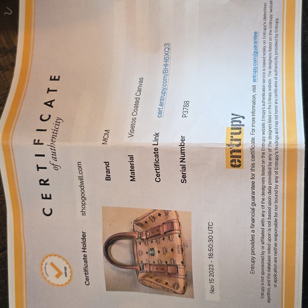 MCM Cognac Visetos Satchel - Picture 9 of 12